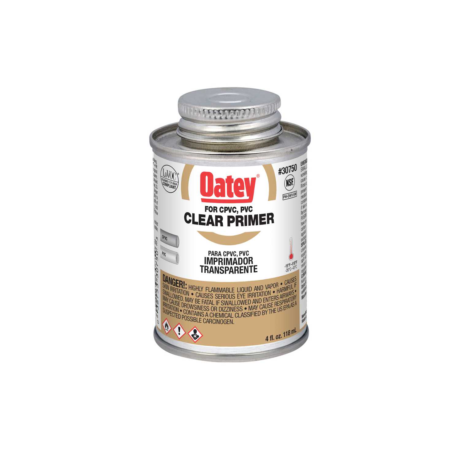 Oatey Clear Primer and Cement For CPVC/PVC 4 oz. Ace Hardware
