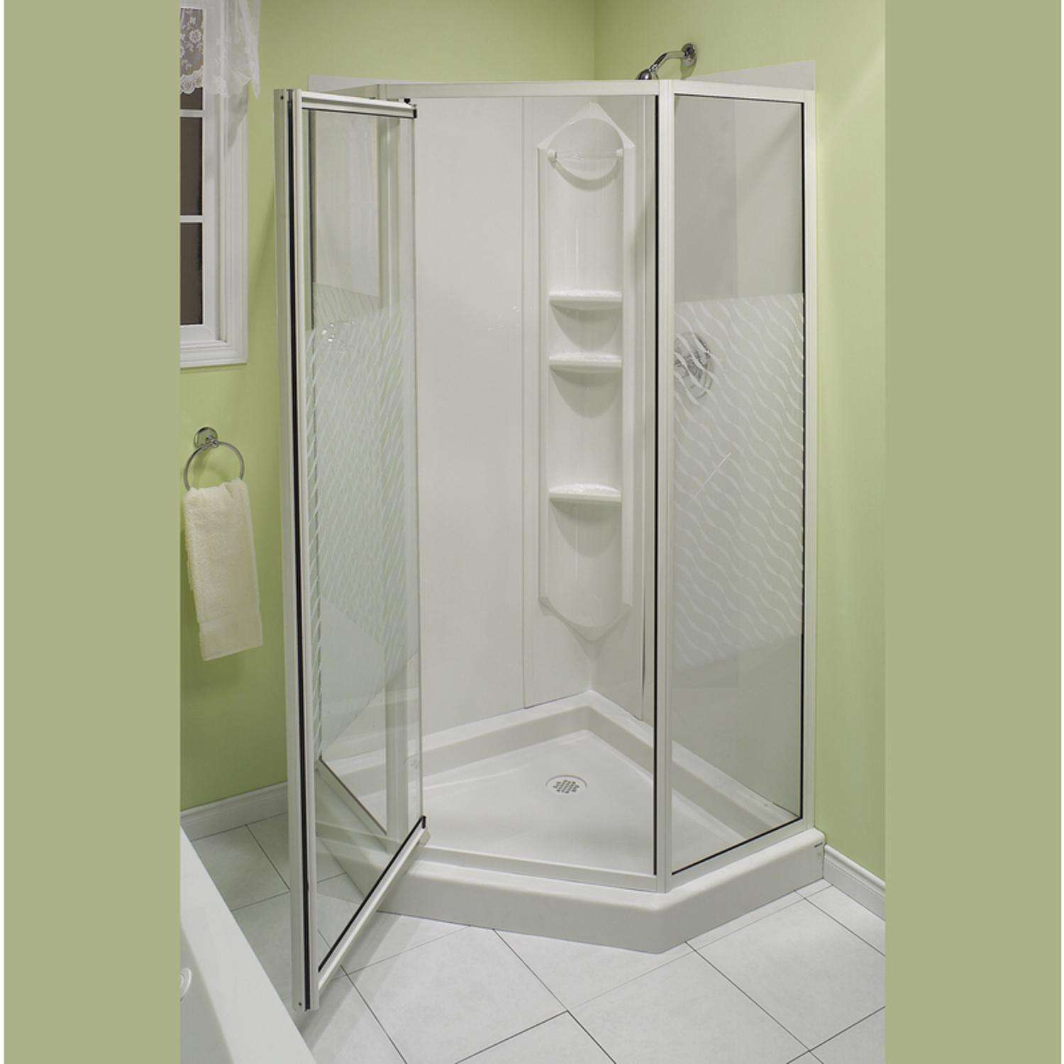 Fiberglass PS Plastic Material Acrylic Bathtub Screen Three Fold