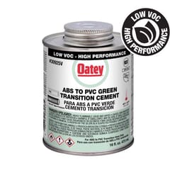 Oatey Green Transition Cement For ABS/PVC 16 oz