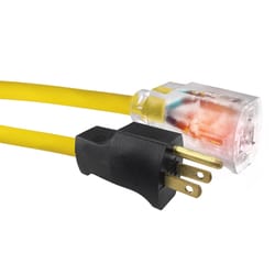 Ace Indoor or Outdoor 100 ft. L Yellow Extension Cord 12/3 SJTW