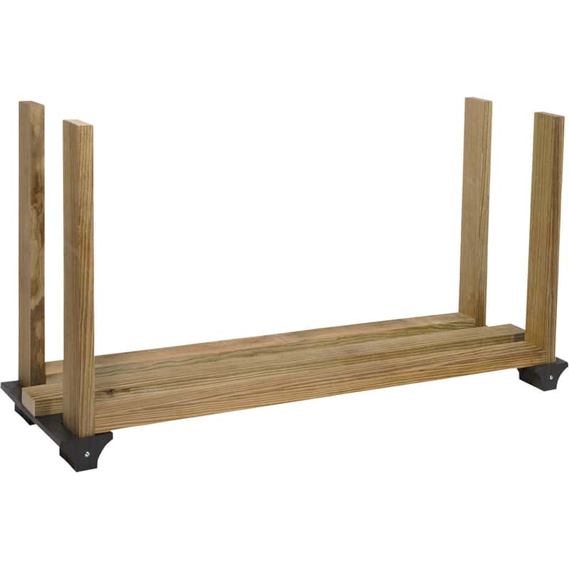 2X4Basics Black Resin Firewood Rack Bracket Kit 96 in. L 1000 lb Ace