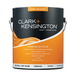 Clark+Kensington Semi-Gloss Tint Base Neutral Base Premium Paint Interior 1 gal