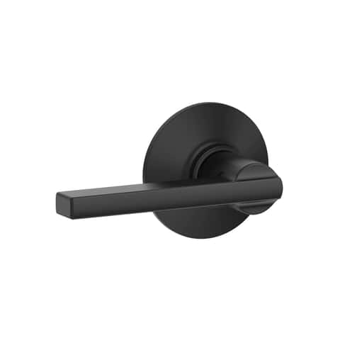 Schlage Latitude Matte Black Passage Lever Right or Left Handed Schlage Latitude Matte Black Passage Lever Right or Left Handed