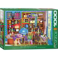 Eurographics All you Knit is Love Jigsaw Puzzles Multicolored 1000 pc