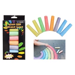 Max Force Giant Size Dustless Nontoxic Assorted Color Sidewalk Chalk 8 pk