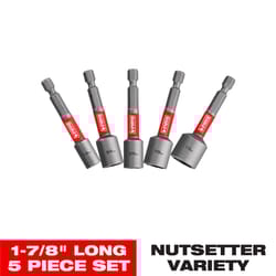 Diablo 2-9/16 in. L Black Oxide Magnetic Nut Setter Set 5 pc