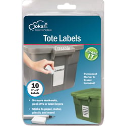 Jokari 3 in. H X 5 in. W Rectangle White Bin Tag Labels 10 pk