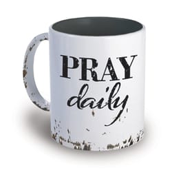 Divinity White Ceramic Traditional Coffee Mug 3.25 in. D 1 pc