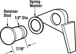 Prime-Line Painted Black Plastic Sash Lock 1 pk