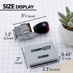 Bazic Products Date Stamp and Ink Pad Steel/Plastic 1 pk