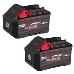 Milwaukee 18V M18 Redlithium Forge Pack 6 Ah Lithium-Ion Rechargeable Battery Pack 2 pc