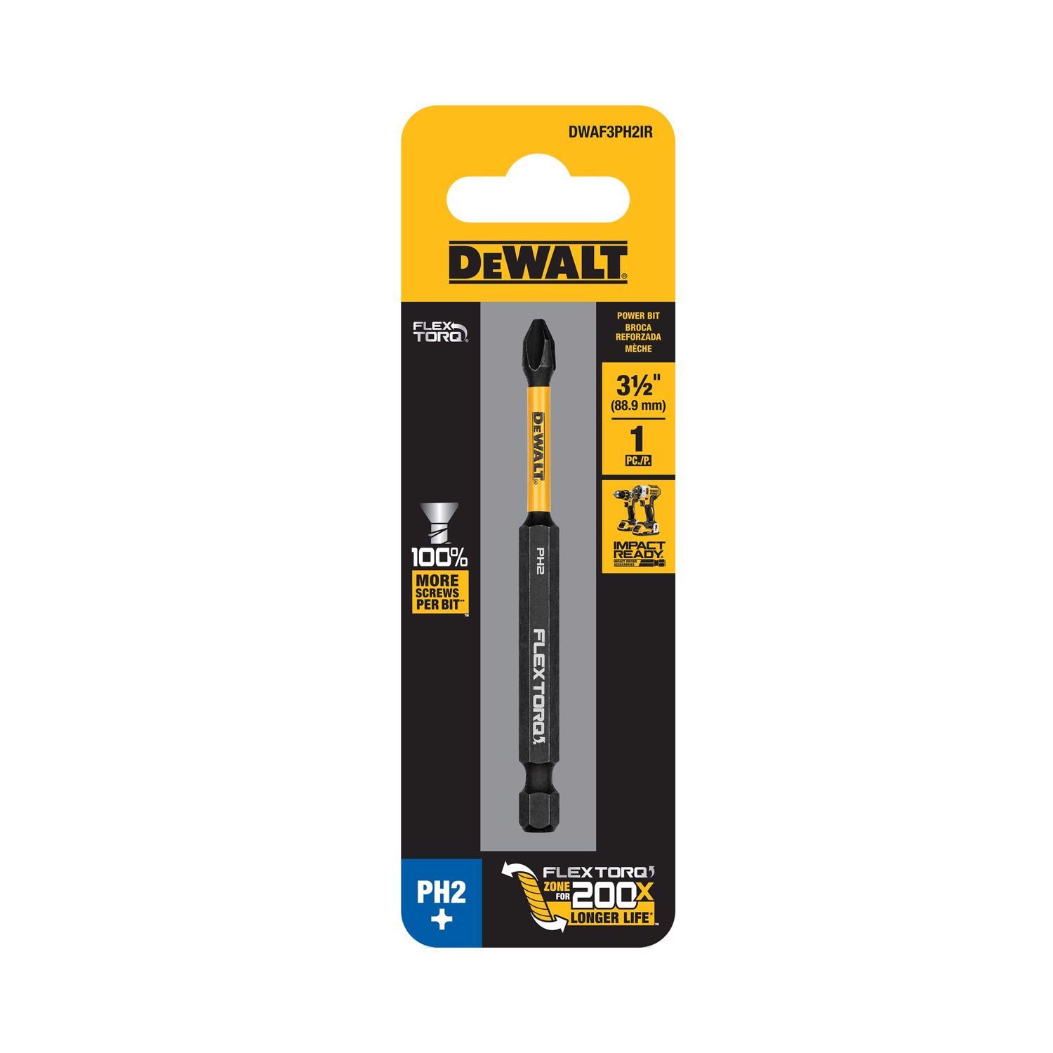 Photos - Drill Bit DeWALT FlexTorq Phillips #2 X 3-1/2 in. L Power Bit Steel 1 pc DWAF3PH2IR 