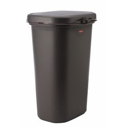 Rubbermaid 13 gal Black Plastic Spring Top Trash Can