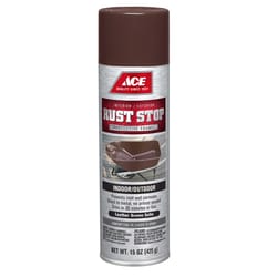 Ace Rust Stop Satin Leather Brown Protective Enamel Spray Paint 15 oz
