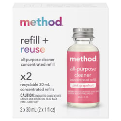 Method Pink Grapefruit Scent Concentrated All Purpose Cleaner Refill Liquid 1 oz