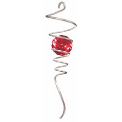 Spinfinity Designs Multi-color Stainless Steel 11 in. Silver Red Tail Outdoor Spinner