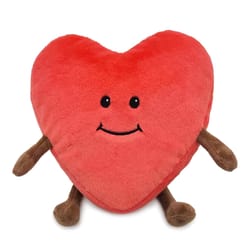 Warmies Heart Stuffed Animal Brown/Red