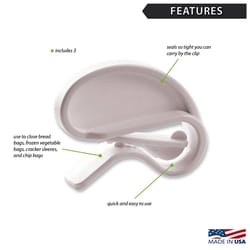 Rada Cutlery White Nylon/Plastic Quick-Grip Clips