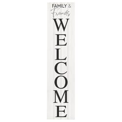 P Graham Dunn Multicolored Wood 60 in. H X 14 in. L X 0.75 in. W Family and Friends Welcome Porch Si