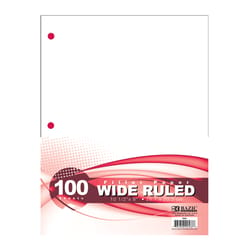 Bazic Products 10-1/2 in. W X 8 in. L Wide Ruled Filler Paper 100 sheet