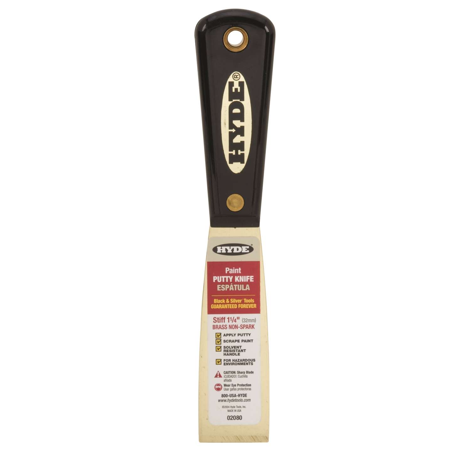 Hyde 11/4 in. W Brass Stiff Putty Knife Ace Hardware