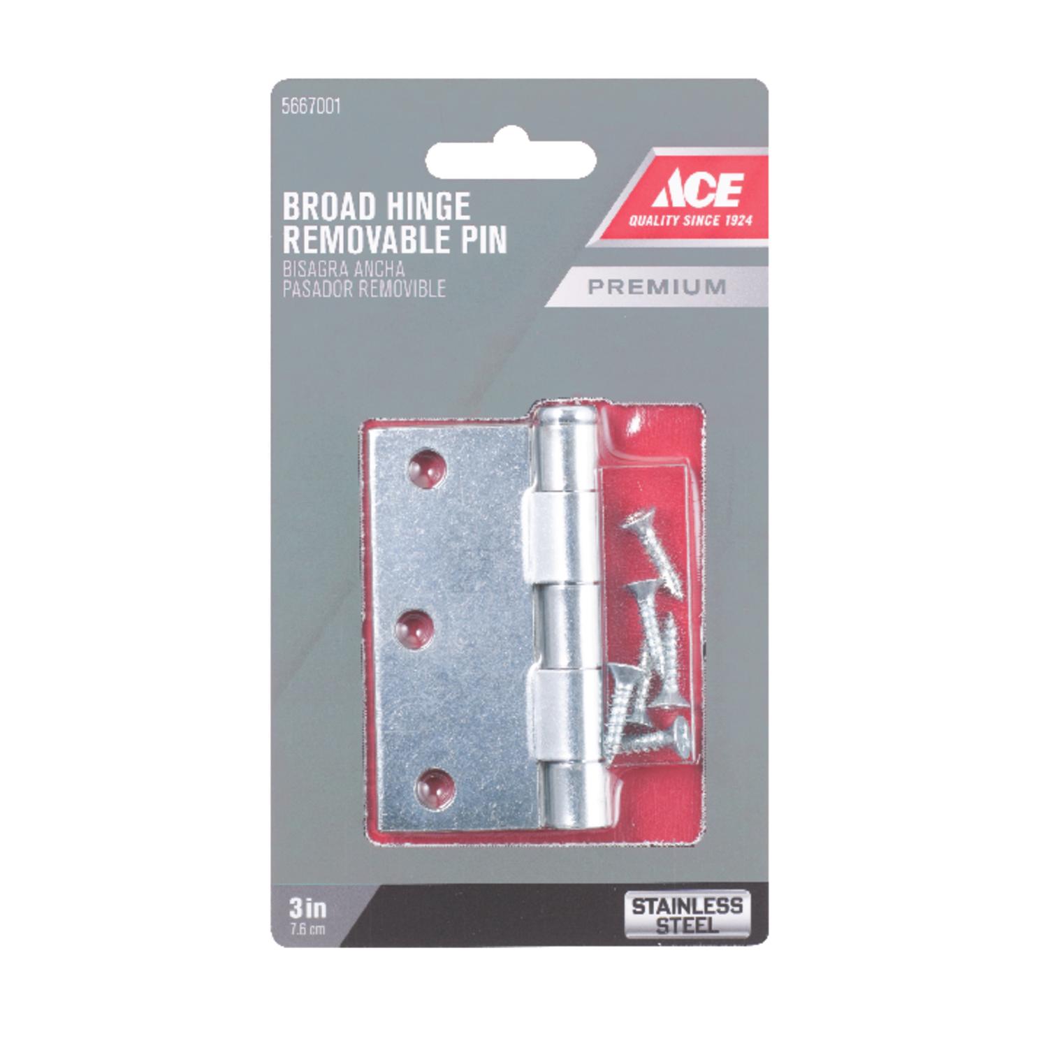 Ace 3 in. L Stainless Steel Door Hinge 1 pk - 01-3505-016 - Hardware Accessories  sku 01-3505-016