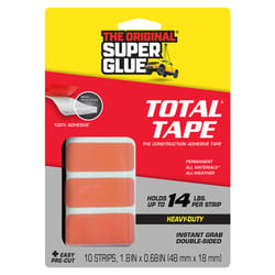 The Original Super Glue Super Strong 1.8 in. L X 0.68 in. W Double-Sided Mounting Strips