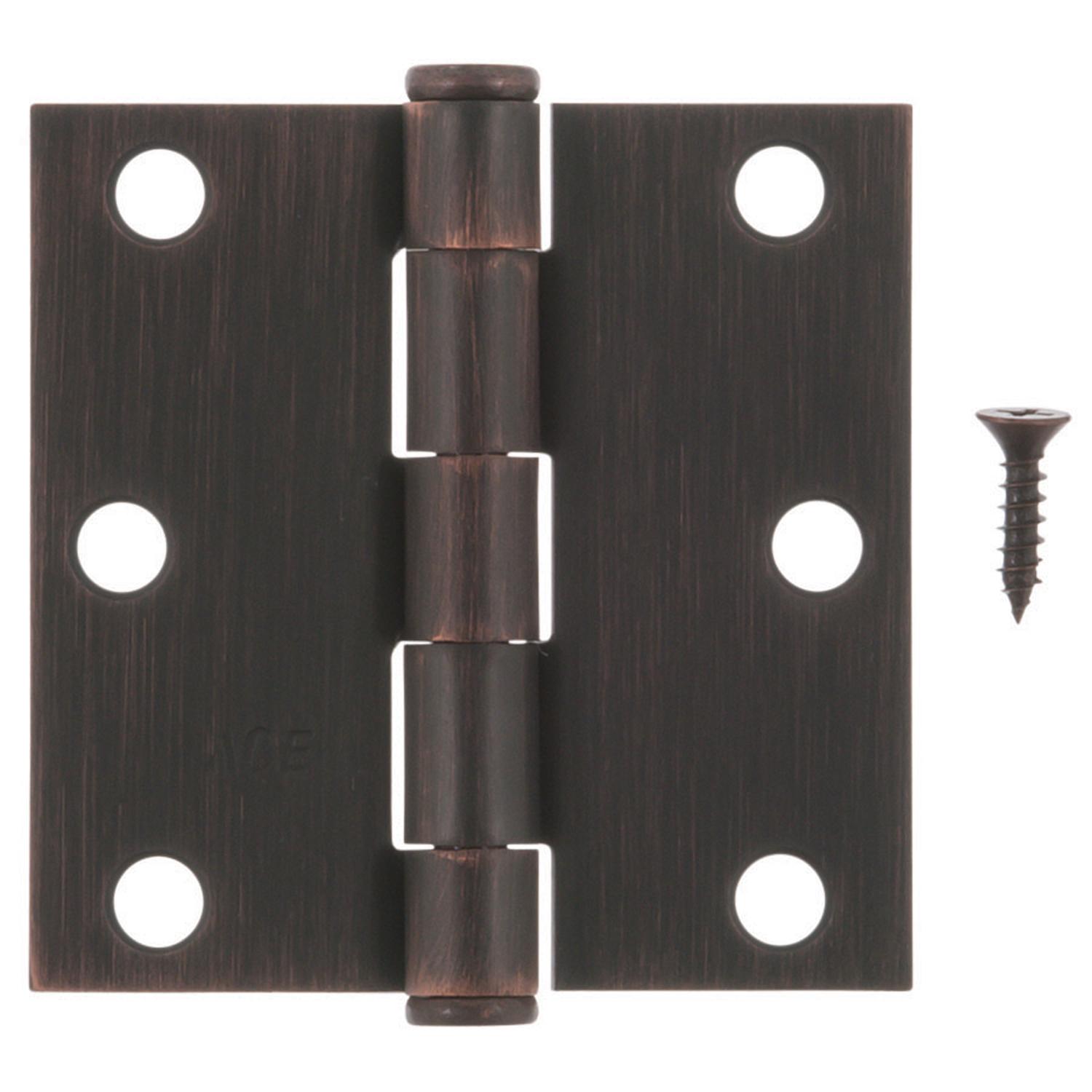 Ace 3 in. L Oil Rubbed Bronze Residential Door Hinge 3 pk - 01-3550-332 - Hardware Accessories  sku 01-3550-332