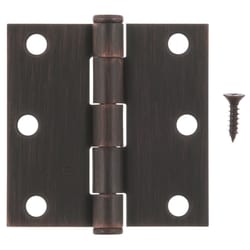 Ace 3 in. L Oil Rubbed Bronze Residential Door Hinge 3 pk