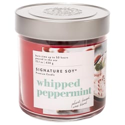 Signature Soy Signature Soy Red Whipped Peppermint Scent Candle Candle 15.1 oz