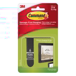 3M Command Black Picture Hanging Strips 12 lb 12 pk