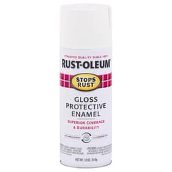 Rust-Oleum Stops Rust Gloss Pure White Protective Enamel Spray Paint 12 oz