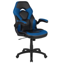 Flash Furniture X10 Black/Blue Leather/Mesh Office Chair