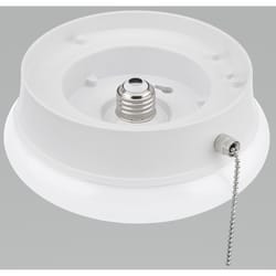 ETI 3.54 in. H X 7 in. W X 7 in. L White LED Ceiling Spin Light