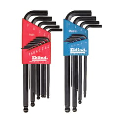 Eklind Metric and SAE Long Arm Ball Hex L-Key Set 22 pc