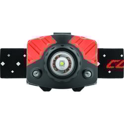 Coast FL65 400 lm Black/Red LED Head Lamp AAA Battery