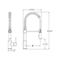 Huntington Brass Rexford II One Handle Matte Black Kitchen Faucet