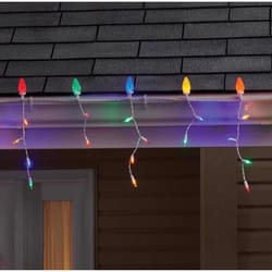 Celebrations Platinum LED C9 Multicolored 70 ct Icicle Christmas Lights 9 ft.