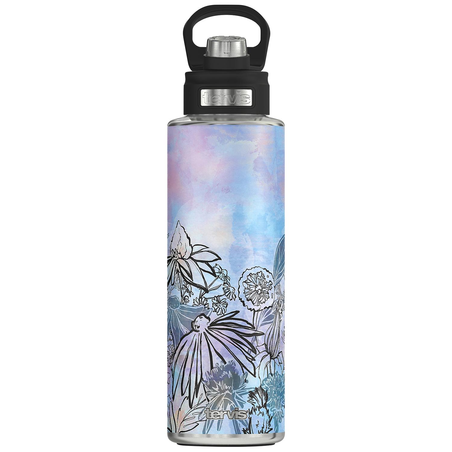 Tervis 40 oz Multicolored BPA Free Floral Lines Insulated Bottle Sansujyuku sansujyuku.com