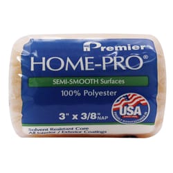 Premier Home-Pro Polyester 3 in. W X 3/8 in. Paint Roller Cover 1 pk