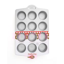 Betty Crocker 11 in. W X 17 in. L Muffin Pan Silver 1 pc