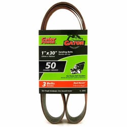 Gator 30 in. L X 1 in. W Aluminum Oxide Sanding Belt 50 Grit Coarse 3 pc