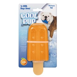 Boss Pet Cool Pup Orange TPR Popsicle Dog Toy Large 1 pk