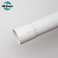 JM Eagle PVC Sewer Main 4 in. D X 10 ft. L Bell 0 psi