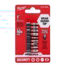 Milwaukee Shockwave Assorted 1 in. L Impact Security Insert Bit Set Steel 9 pc