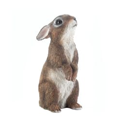 Summerfield Terrace Brown Polyresin 8 in. H X 4.38 in. L X 3 in. W Cute Standing Bunny Outdoor Decor