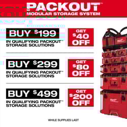 Milwaukee PACKOUT Ballistic Nylon Jobsite Cooler Utility Bag 6 pocket Black/Red 1 pc