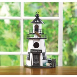 Songbird Valley Lighthouse Lookout 12.5 in. H X 7.5 in. W X 5.5 in. L Wood Bird House