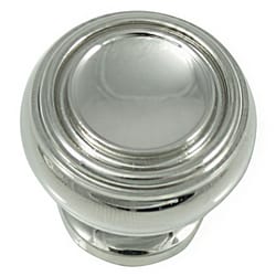 MNG Transitional Round Cabinet Knob 1-1/4 in. D 1-5/16 in. Polished Nickel 1 pk