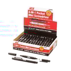 Ace Phillips/Slotted 4-in-1 Pocket Screwdriver 6 in.